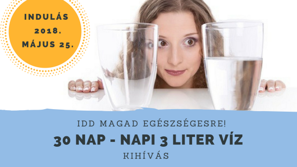 30 nap - napi 3 liter víz kihívás 